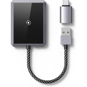 2 in 1 Wireless CarPlay & Android Auto Wireless Adapter | 2025 Upgraded Carplay Wireless Adapter | Plug-and-Play | Low Latency | for Apple iPhone iOS 10+ & Android 10+