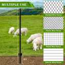 20 Pack Metal Fence Post, 5FT Heavy Duty U-Post for Wire Fence, No Dig T Posts Garden Fencing Stakes for Temporary Fencing, Electric Fence Wire, Corner Anchor