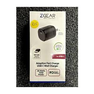 Z Gear USB-C Fast Wall Charger - 20 Watts