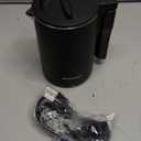 Elite Gourmet Dual Voltage 120-230V, Travel Double Wall Insulated Cool-Touch, 0.6L Electric Kettle Stainless Steel Interior, Hinged-Locking Lid, Auto Shut-Off, Boil Dry Protection, Black