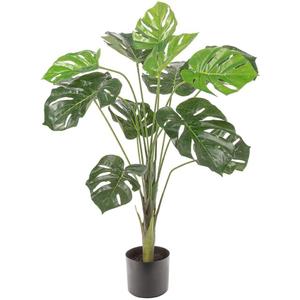 Naturae Decor Monstera Plant - Lifelike Artificial Indoor and Outdoor House Plant - UV Resistant - 29-in High (Green)