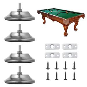 4pcs Pool Table Leg Levelers, 5-Inch Billiard Table Leg Leveling Risers, Adjustable Height, Heavy-Duty Table Leveling Feet for Pool Tables, Ping-Pong Tables, Soccer Tables