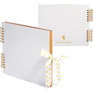 Never Ever Land Scrapbook Album 12x10 White Scrap Book. Scrapbooking Supplies, Memory Book, Wedding Guest Book, Photo Album, Baby Shower Gifts, Valentines, Engagement Gifts