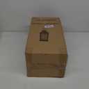 18" Solar Lanterns Outdoor Waterproof, Glass Solar Flickering Flame Lantern Large Hanging Solar Lantern Metal Decorative for Patio Garden Backyard Outside Tabletop Mothers Day Gifts Mom