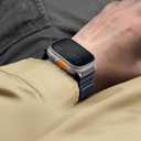 UNIQ Revix Premium Edition Reversible Design Leather Watch Band Compatible with Apple Watch 41mm (ArcticSoftBlue)