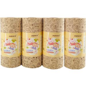 Durable Bamboo Kitchen Paper Towels,Unbleached Bamboo Fiber with Rayon,Dry and wet use, Thickened 4 paper Towel Rolls each carton,Hand washable only,Not machine washable