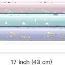 WRAPAHOLIC Wrapping Paper Roll - Mini Roll - 3 Rolls - 17 inch X 120 inch Per roll - Pastel Color and foil Patterns for Wedding, Bridal Shower, Birthday, Baby Shower, Mother Day, Valentine's Day