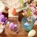 Rossesay 12 Pcs Easter Egg Votive Candles 1.8'' x 2.4'' Colored Unscented Egg Shaped Candles Smokeless Tealights for Easter Party Home Decoration Supplies (Macaron Style)