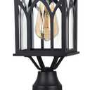 Kemeco ST4328Q Solar Post Light Outdoor Cast Aluminum LED Lamp Fixture with 3-Inch Fitter Base for Yard Garden Post Pole Pillar Mount Landscape Driveway (Black)