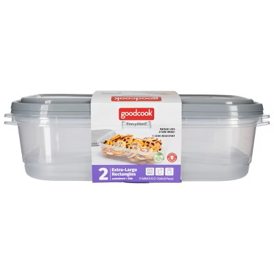 Goodcook Everyware Rectangle 1 Gallon Food Storage Container 2 PK