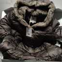 PAPILLON D'OR WEAR YOUR WINGS Women's Long Puffer Coat with Belt, Hood & Furry Lining - Knee-Length Winter Jacket XL