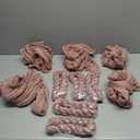 10 Pack Dusty Pink Cheesecloth Table Runner 10FT Boho Gauze Fabric Table Runner Vintage Rustic Sheer Runners for Wedding Party Bridal Baby Shower Long Table Decorations