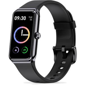 Fitness Tracker with 24/7 Heart Rate, Blood Pressure Sleep Tracking,104 Sports Modes Calories Smart Watch,IP68 Waterproof Step Counter Activity Trackers Pedometer for Android & iPhone Women Men (Black)
