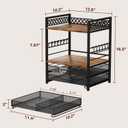Plaviya Coffee Bar Station Organizer, 4 Tier K Cup Organizer Mug Holder with 12 Hooks, Coffee Pod Holder, Multifunctional Countertop Organizer for Kitchen