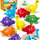 52PCS Dinosaurs Alphabet Learning Toy for Kids 2-4, Montessori ABC Matching Letters Dino Toys Gifts for Toddlers 3-5, Educational Fine Motor Preschool Learning Toys for 2 3 4 Year Old Boys Girls