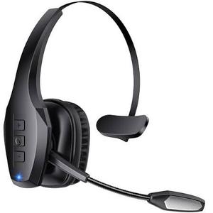 Necode A19 Trucker Bluetooth Headset, Wireless, Black, Over Ear, Dual Ear, Noise Cancelling, 55Hrs Playtime, 59ft Range, PC, Cell Phones, Trucks