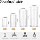 48 Pack Thick Glass Cylinder Vases 4,6,9,12 Inch Tall Clear Flower Vase Hurricane Floating Candle Holder for Table Centerpiece Wedding Home Decor