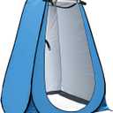 Anngrowy Pop Up Privacy Shower Tent - Portable Outdoor Camping Bathroom Toilet Changing Dressing Room - UPF40+ Waterproof (Blue)