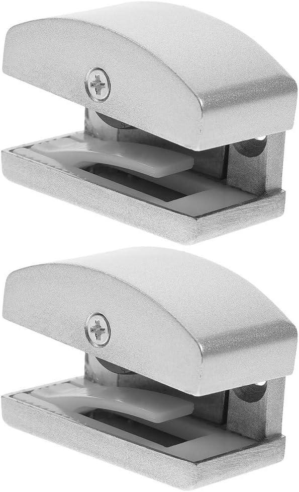 Uonlytech Adjustable Sliding Shower Door Bottom Guide 2-Pack Glass Door Stopper for Bathroom Track Hardware Anti-Swing Limiter Stopper