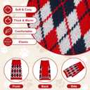 Dog Sweater for Small Dogs Plaid Checkered Knit Turtleneck Pullover Winter Clothes Boys Girls Stretch Puppy Doggie Chihuahua Yorkie Toy Poodle Pomeranian Christmas Pet XS