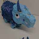 Unique Triceratops Dinosaur 3D Pinata - Unique Blue Cardboard & Paper Design - Perfect for Kids' Birthdays & Themed Parties (1 Pc.)
