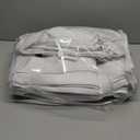 Extra Long Pinch Pleated Linen Curtains 120 Inches Long for Living Room Beige White Cream Beige Light Filtering Pinch Pleat Curtain for Big Large Windows Back Tab Back Tab with Hooks Clip Rings Set