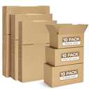 Eupako 30 Pack Small Shipping Boxes Assorted Sizes, 9x6x4 & 10x7x5 & 11x6x6 10 PCS Each Mailing Boxes, Brown Corrugated Box Mailers, Cardboard Boxes for Packaging Small Business