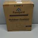 Favoyard Outdoor Seat Cushion Set 24 x 24 Inch Waterproof & Fade Resistant Patio Furniture Cushions with Removable Cover, Handle and Adjustable Straps for Chair Sofa Couch (Blue)