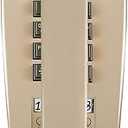 Sangyn Retro Wall Phones for Landline with Loud Mechanical Ringer Vintage Wall Mount Phone with Volume Adjustable Old Fashioned Corded Landline Telephone for Home School Hotel Office, Beige