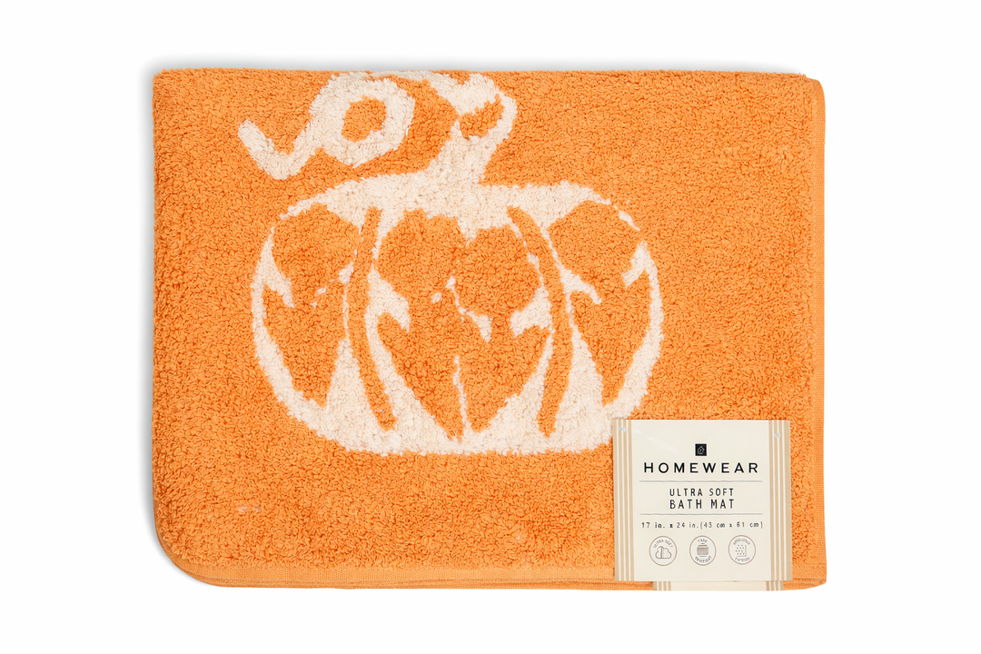 Pumpkin Bath Mat Set – 17” x 24” – 4 Piece Set