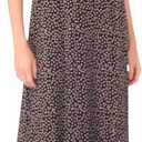 Vince Camuto Women's Short Sleeve Crew Neck Relaxed Maxi Dress (Medium, Rich Black)