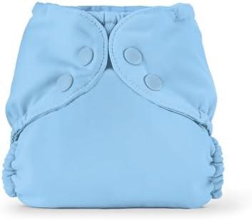 Esembly Cloth Diaper Cover - Reusable Swim Diaper, Waterproof, Breathable - Adjustable Outer Layer Over Absorbent Inner for Blowout Protection - Cornflower, Size 2 (18-35lbs)