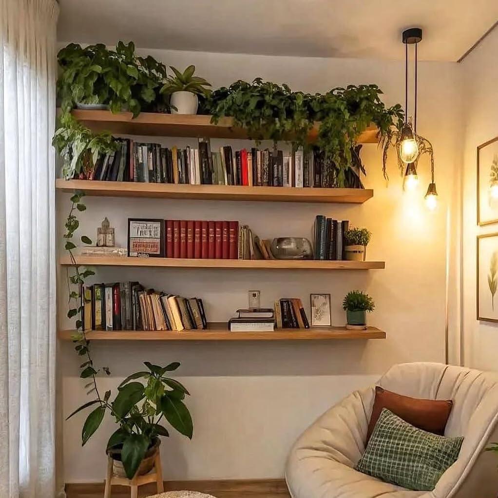 48-inch Wooden Floating Shelves for Wall, Wall - Mounted Storage Shelves Premium Floating Bookshelf Solid Wood, Rustic Long Shelf, 48 x6.7 x 1.77 inch, Ideal for Kitchen,Living Room Shelve Home Decor