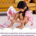 Melissa & Doug Wooden Beauty Salon Play Set, 18-Piece Vanity with Pretend Play Toys, Makeup, Mirror, Accessories & More, Preschool Toys for Girls & Boys Ages 3+ - FSC Certified
