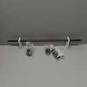 Hermosa 26-48 Inch Adjustable Curtain Rod Set, 5/8 Inch Diameter in Walnut