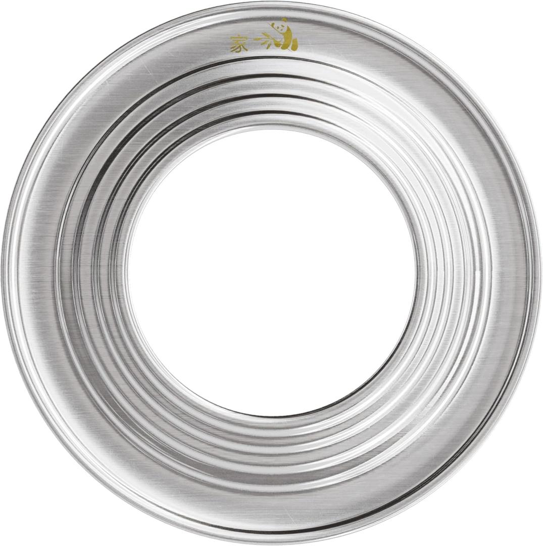 Prime Home Direct Stainless Steel Steamer Ring | Fits 7 to 12-Inch Bamboo Steamer Basket | Steaming Ring for Asian Chinese Wok, Food, Dumpling, Dim Sum, Steam Pot Accessories Metal Cooking Rim Adapter