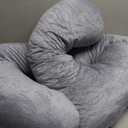 MOON PARK Pregnancy Pillows for Sleeping - 57 Inch U Shaped Full Body Maternity Pillow with Removable Cover - Support for Back, Legs, Belly, HIPS - Pregnancy Pillow for Women - Grey