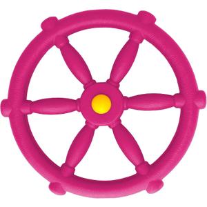 Jungle Gym Kingdom Swing Set Accessories - Pirate Ship Steering Wheel for Kids Outdoor Playhouse, Treehouse & Backyard Playset - Playground Equipment (Pink)