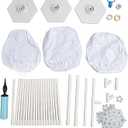 Depisuta Round Backdrop Stand, Wedding Arch Circle Balloon Frame Kit with Sturdy Plastic Design for Outdoor Party Birthday Baby Shower Decorations