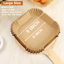 Air Fryer Liners Disposable,200PCS Victoyaw 9 Inch Square Air Fryer Parchment Paper Liners for 5-8QT Air fryer,Non-Stick Waterproof Airfryer Liners