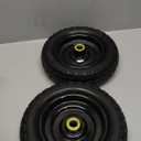 13 Inch Solid Rubber Tires, 4.00-6 Tire Flat Free with 5/8" Bearings, 2.17" Offset Hub for for GOR Garden Carts, Garden Wagon Carts, Trolleys, Hand Trucks and Utility Cart(2 Pack)