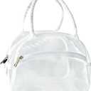 2 x TotePrint 1 Pcs Clear Pink Glitter Jelly Toiletry Bag Waterproof Travel Toiletry Bag with Zipper and Handle Cosmetic Bag