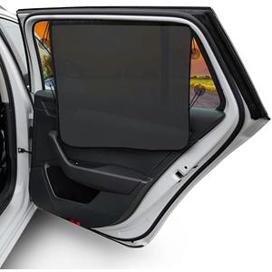 EcoNour Magnetic Car Sun Shade Side Window (1 Pack) | Rear Window Sun Shade, Blocks Harmful UV Rays | Ensures Privacy Protection | Baby Travel Accessories | Magnetic Curtain for Baby and Kids