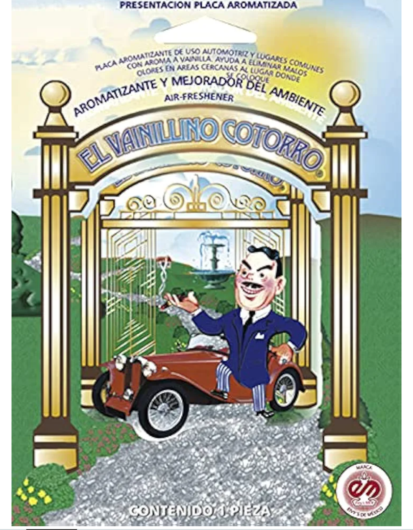 (ELC) El Vainillino Cotorro Car/Home Air Freshener Vanilla/Vainilla Deodorant Aromatizante Mexico (4 pcs)