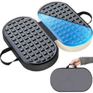 Travel Seat Cushion For Airplane, Cooling Memory Foam Seat Cushion For Long Flights, Stadium Portable Seat Cushion For Various Sports Events, Folding Chair Pads For Car, Kayaking, Camping, Bleachers