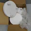 Geetery 4 Pcs Wooden Risers for Display Wood Pedestal Stand Mini Tray Stand Round Wooden Pedestal Holder Rustic Riser for Decor Tiered Tray Decor Home Kitchen, 5/6/7/8 Inch(White)