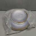 Rubtlamp 60Pcs Clear Plastic Plates, Clear Disposable Plates With Gold Rim, Heavy-duty Gold Plates, Hammered Party Plates Include 30Clear Dessert-Platos, 30Dinner-Platos for Wedding, Party