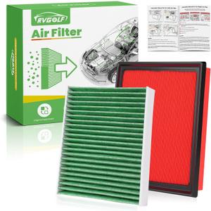 Engine+Cabin Air Filters Fit for Avalon 19-22, Camry 18-22, Highlander 20-26, RAV4 19-25, ES350 19-25 (Not Fit Hybrid) Engine Air Filter Replace Cabin Air Filter Accessories# CA12377 CF12157