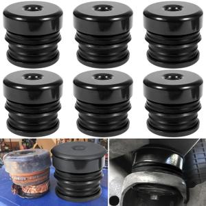 Silicone Body Mount Kit for 2008-2016 Ford F-250 F-350 Regular Cab Extended Cab Superior Silicone Cab Mount Bushings Improve Bumpy Ride Durable Components Outperforms OEM and PU Mounts (Black 6 Pack)