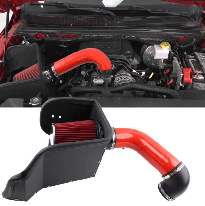 Cold Air Intake Compatible with 2009-2018 Dodge Ram 1500 5.7L V8, 2019-2022 4WD Ram 1500 Classic 5.7L, High Flow Aluminum Pipe, Replace Part Number 10614